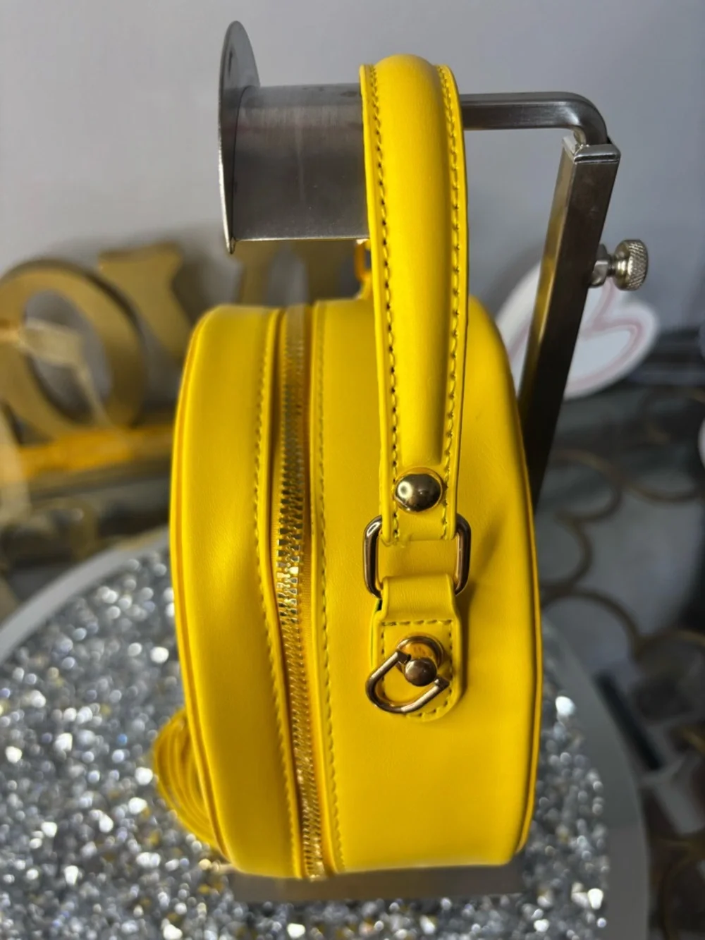 Yellow Citrus Round Crossbody Bag - Picture 8 of 12